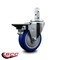 Service Caster 4'' Blue Polyurethane Wheel Swivel 3/4'' Square Stem Caster with Brake SCC-SQ20S414-PPUB-BLUE-PLB-34 - alternate 2